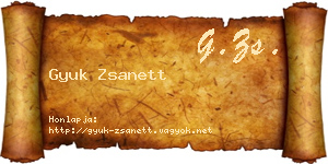 Gyuk Zsanett névjegykártya