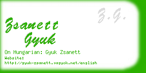 zsanett gyuk business card